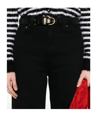 Khaite Belt-loop Jeans In Black