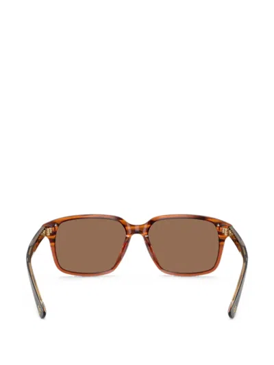 Brooks Brothers 57mm Rectangular Sunglasses In Brown