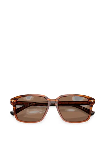 Brooks Brothers 57mm Rectangular Sunglasses In Brown