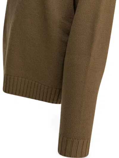 Tom Ford Cashmere Wool Blend Half Zip Pullover In Green