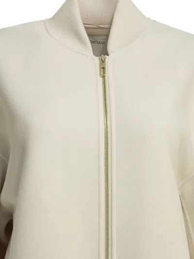 Sportmax Wool Bomber Jacket In Neutral