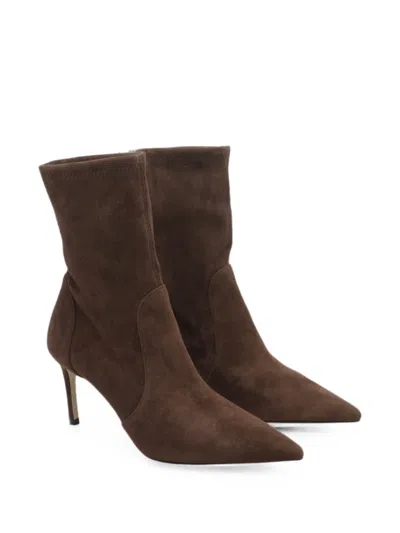 Stuart Weitzman Pointed-toe Ankle Boots In Multi