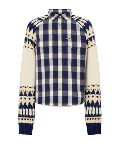 Dsquared2 Classic Check Drawstring Shirt In Multi