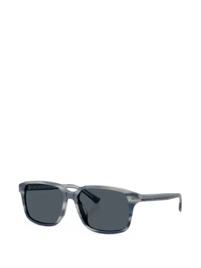 Brooks Brothers 57mm Rectangular Sunglasses In Blue