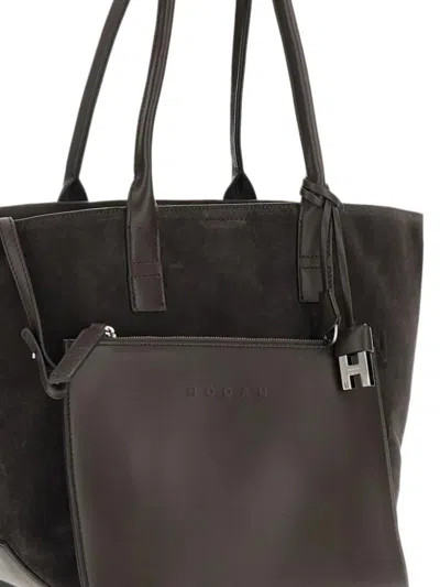 Hogan Double-handle Shoulder Bag In Brown