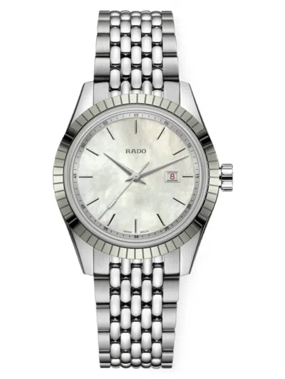 Rado Hyperchrome 35mm Watch In Silver