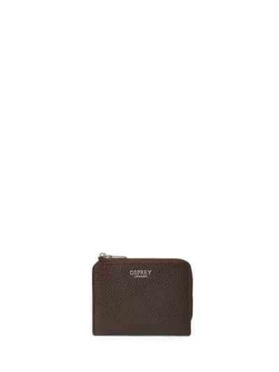 Osprey Medium Core Leather Zip-around Wallet In Brown