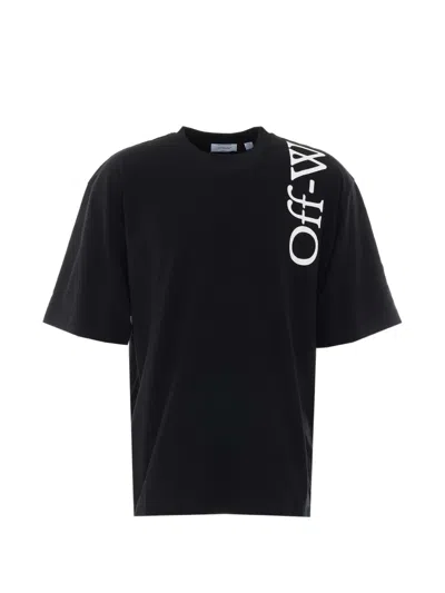 Off-white Off White Vertical Bookish Skate Cotton T-shirt In Black