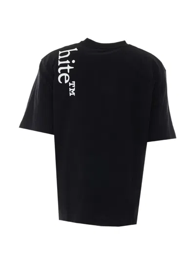 Off-white Off White Vertical Bookish Skate Cotton T-shirt In Black