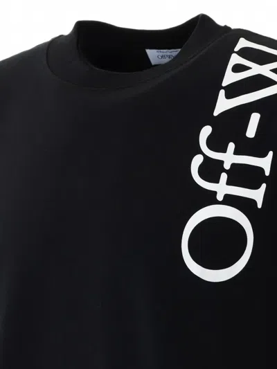 Off-white Off White Vertical Bookish Skate Cotton T-shirt In Black