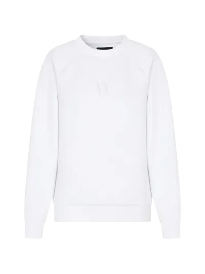 Armani Exchange Logo-print Sweatshirt In White