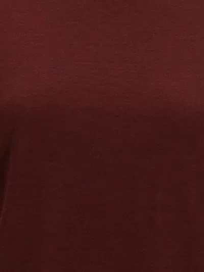 Thom Browne Wool-blend With Contrast Trim T-shirt In Brown