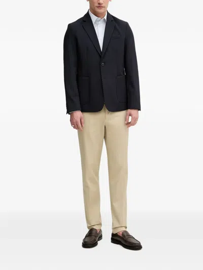 Benetton Single-breasted Notched-lapel Blazer In Blue