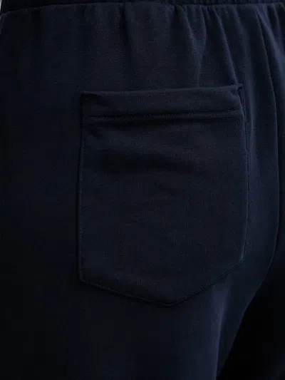 Benetton Elasticated Raw-cut Track Pants In Blue