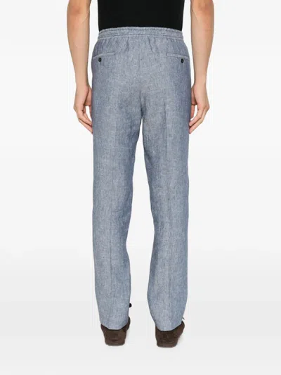 Corneliani Drawstring Tailored Trousers In Blue