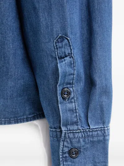 Benetton Patch-pocket Denim Shirt In Multi