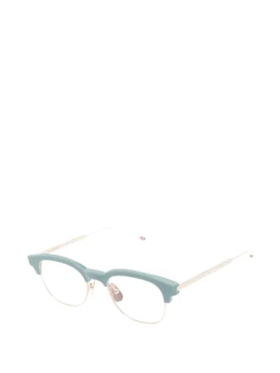 Thom Browne Round-frame Glasses In Blue