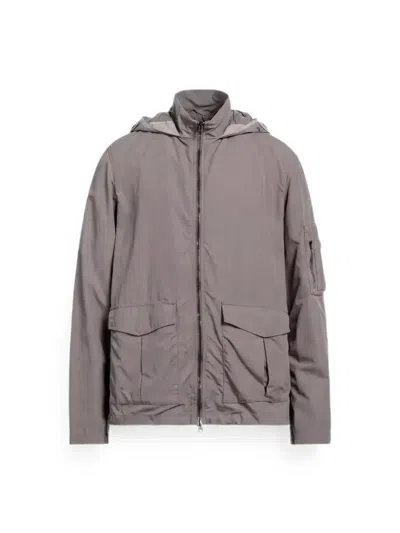 Herno Hooded Multi-pocket Jacket In Gray