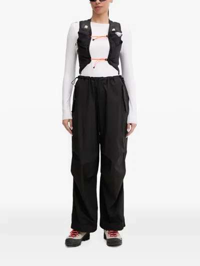 Dynafit Logo-print Mesh-panel Vest In Black