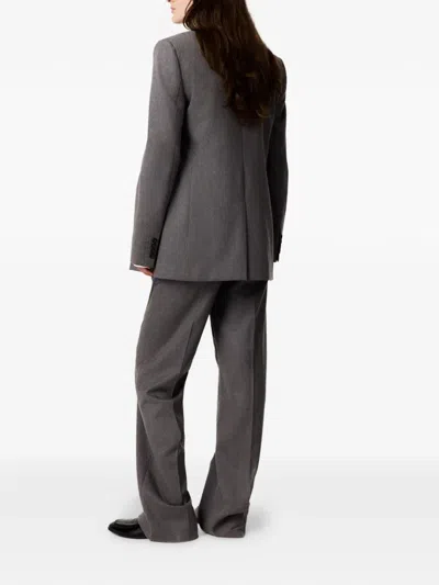 Stella Mccartney Double-breasted Blazer In Gray