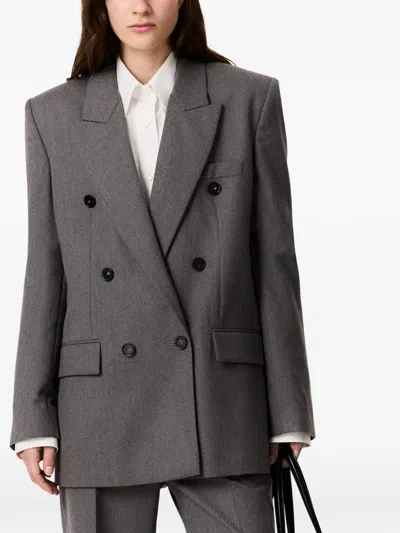 Stella Mccartney Double-breasted Blazer In Gray