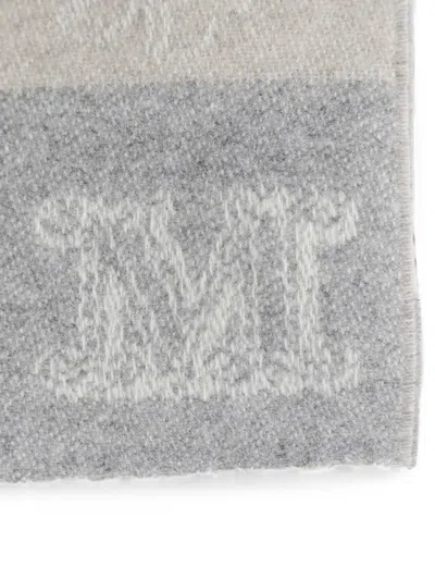 Max Mara Checkered Monogram Scarf In Multi