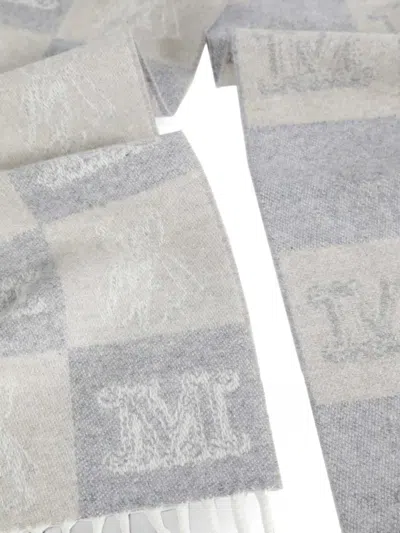Max Mara Checkered Monogram Scarf In Multi