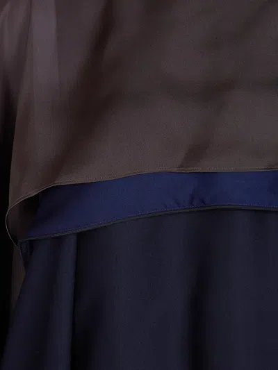 Sacai Sweater Satin X Chiffon Pullover In Multi