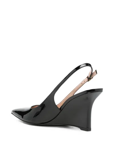 Stuart Weitzman Pointed-toe High-heeled Sandals In Black