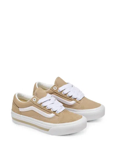 Vans Old Skool Platform Sneakers In Brown