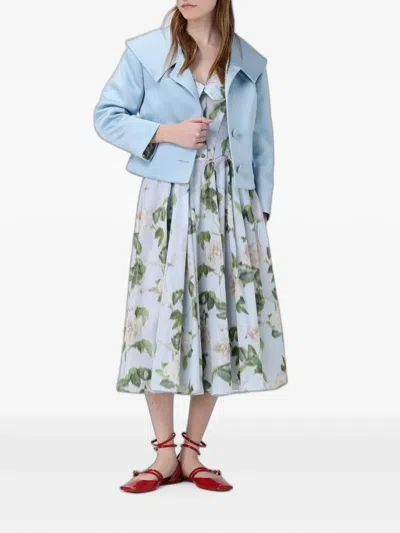 Antonio Marras Oversized-collar Button-up Jacket In Blue