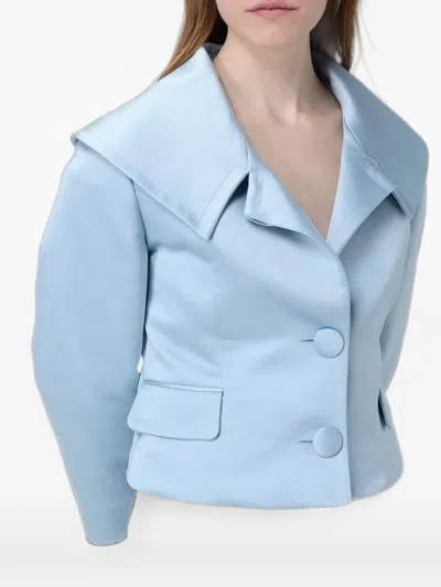 Antonio Marras Oversized-collar Button-up Jacket In Blue