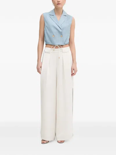 Gaudì Pinstripe-pattern Double-breasted Top In Blue