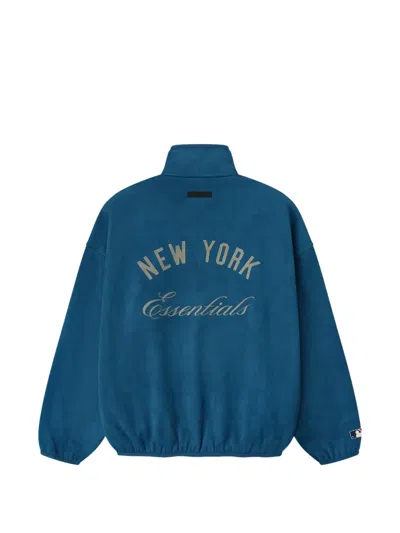Essentials Mets Half-zip Sweater In Blue
