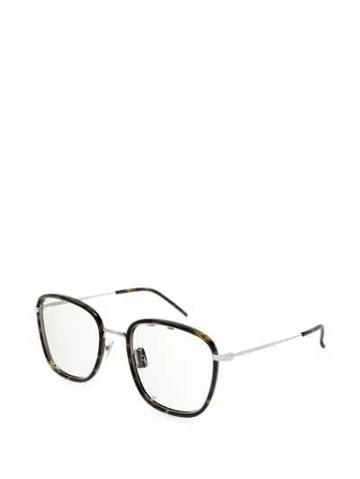 Saint Laurent Square-frame Glasses In Brown