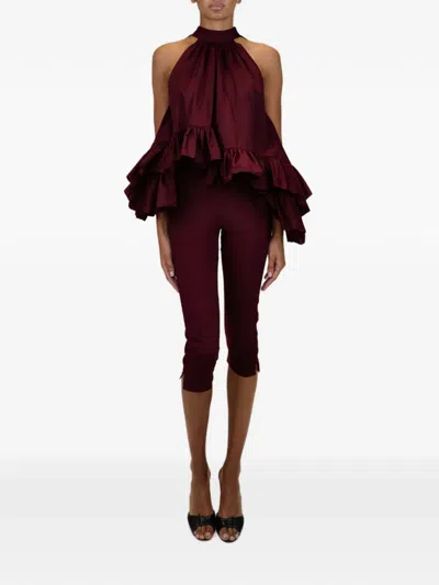 Azeeza Plath Blouse In Red