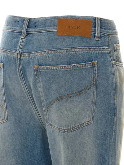 Amiri Slash Bootcut Jeans In Blue