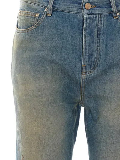Amiri Slash Bootcut Jeans In Blue