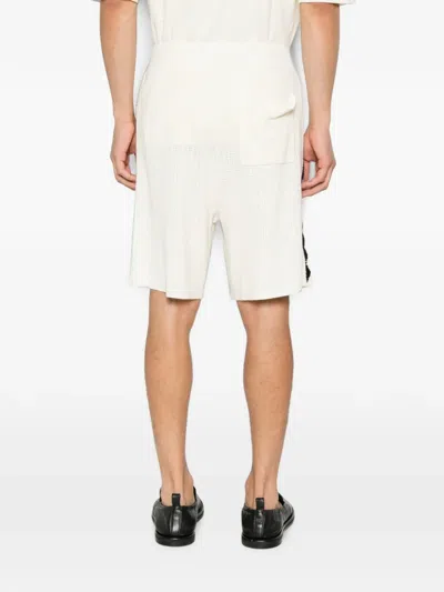 Commas Triangle-embroidered Shorts In White