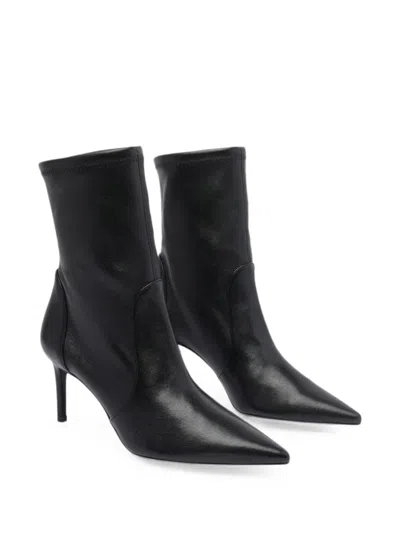 Stuart Weitzman Stuart Power Pointed-toe Ankle Boots In Animal Print