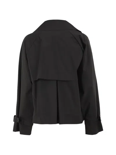 Weekend Max Mara Cropped Double-breasted Jacket In Black