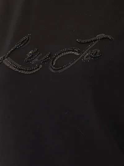 Liu •jo Sequin-logo Long-sleeve T-shirt In Multi