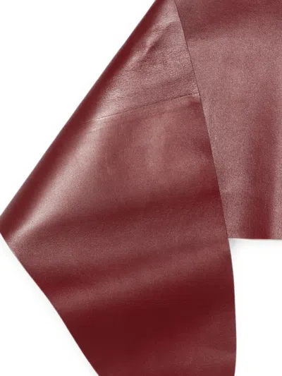 Givenchy Logo-debossed Leather Scarf In Red