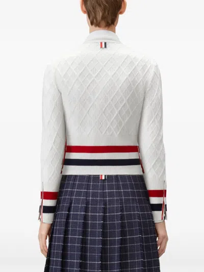 Thom Browne Argyle-pattern Cardigan In Multi