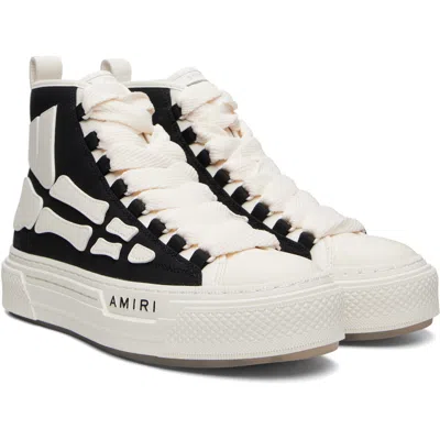 Amiri Premium Leather Sneakers With Pull-tab And Rubber Toe Cap In Black