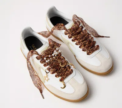 Skechers Unisex Leopard Lace Charm Pack In Gold