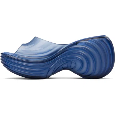 Diesel Blue Melissa Edition Platform Mule Heeled Sandals In Blue