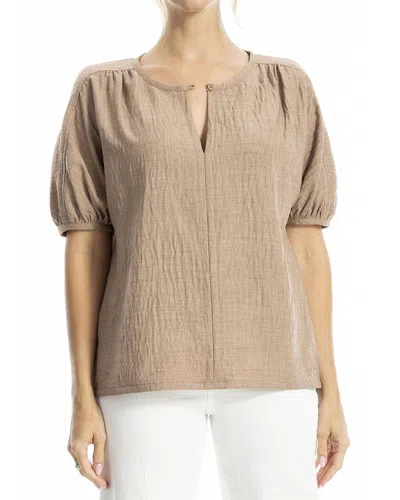 Max Studio V-neck Top In Neutral