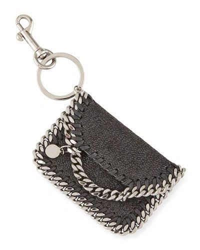 Stella Mccartney Falabella Bag Keychain, Black In 6501cherry