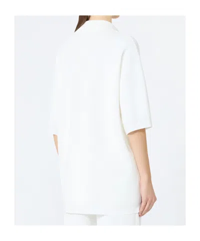Max Mara Short Sleeve Sweater In White